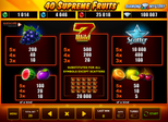 40 Supreme Fruits™ Paytable