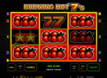 Burning Hot™ 7’s Paytable