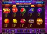 Diamond Cash™: Mighty Sevens Paytable