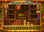 Highroller Book of Ra™ - Temple of Gold Paytable