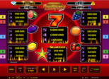 Jackpot of Legends: Sizzling Hot™ deluxe Paytable