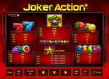 Joker Action 6 Paytable