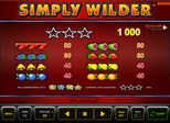 Simply Wilder™ Paytable